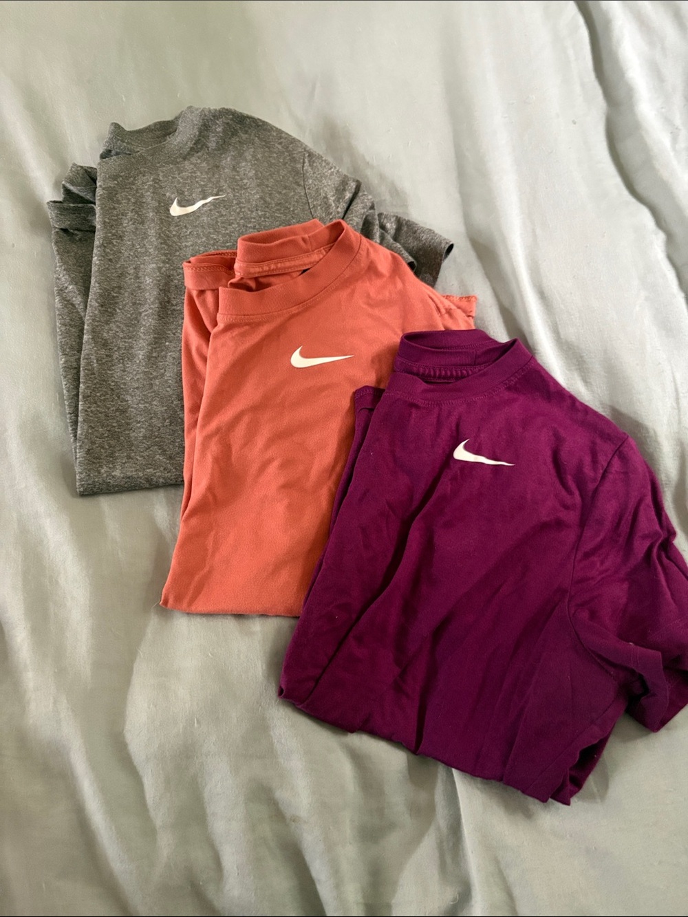 Nike' Short-Sleeve Performance Tee - Gray, Coral, Purple (lot of 3)